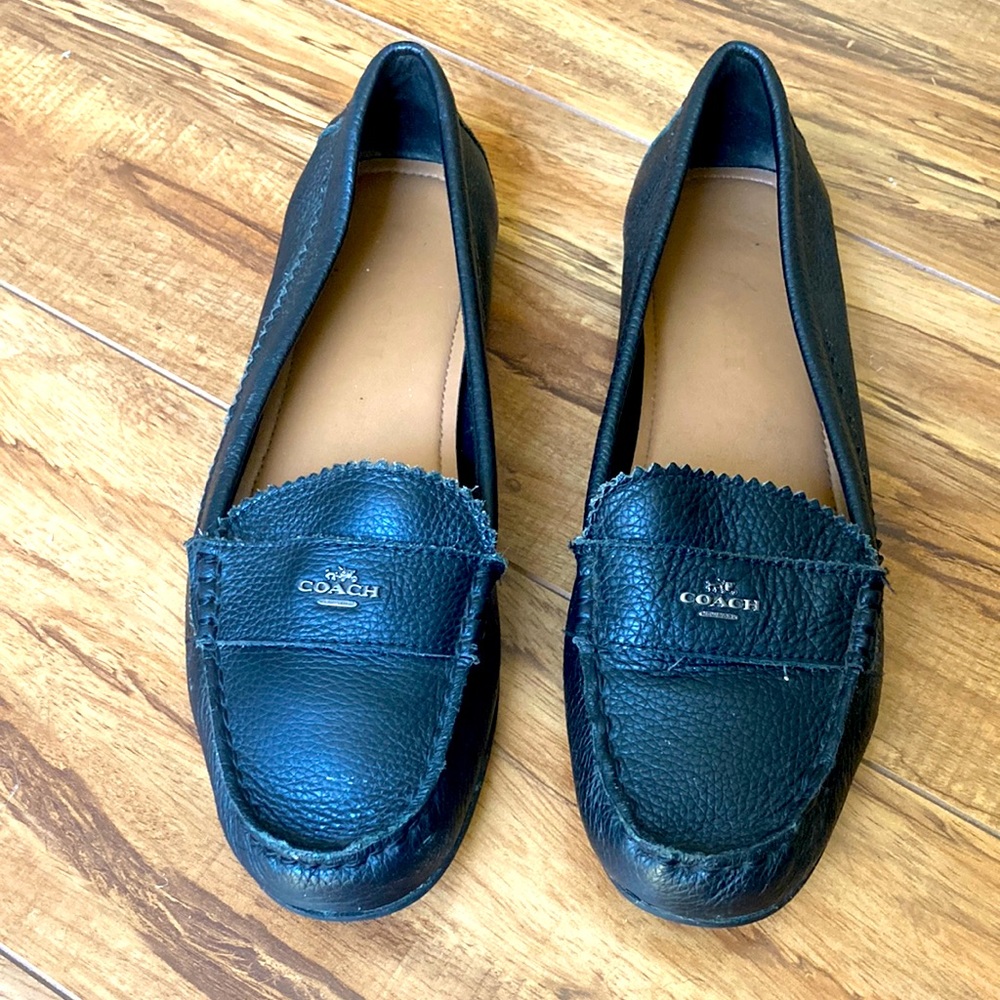 Coach women’s black leather loafer size 7.5